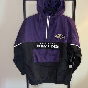 NFL Baltimore Ravens Black Rain Jacket with Tag